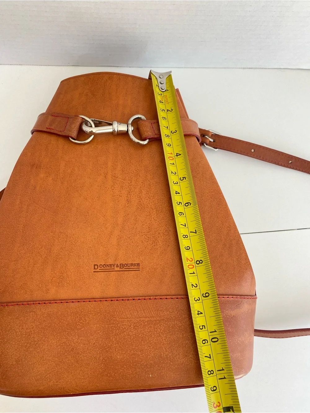 Vintage Dooney & Bourke Cognac Pyramid Alto Sling